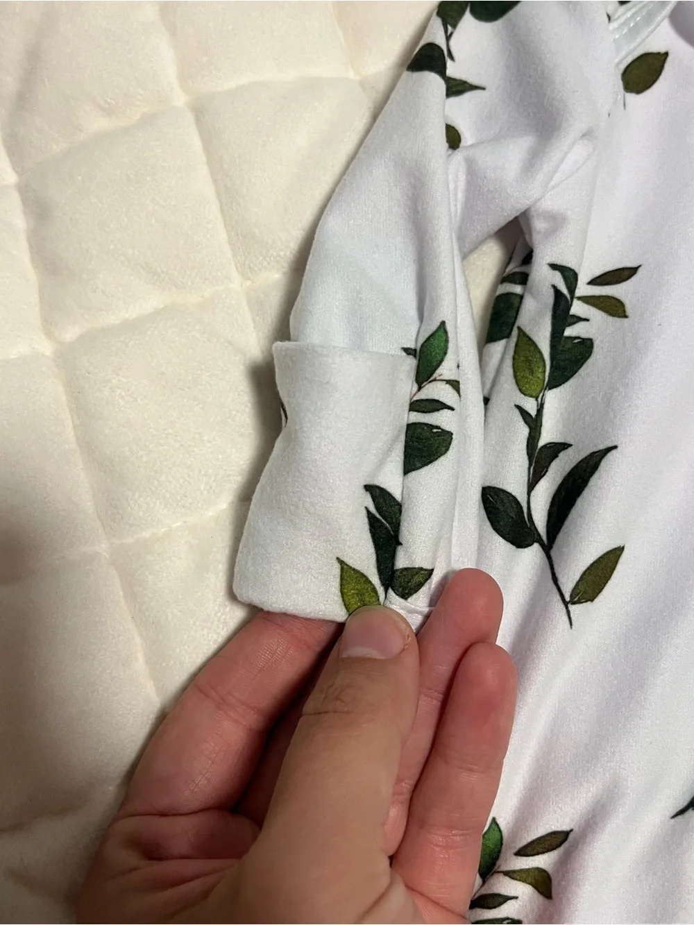 Caden Lane Greenery print knot gown Size 0-3 months